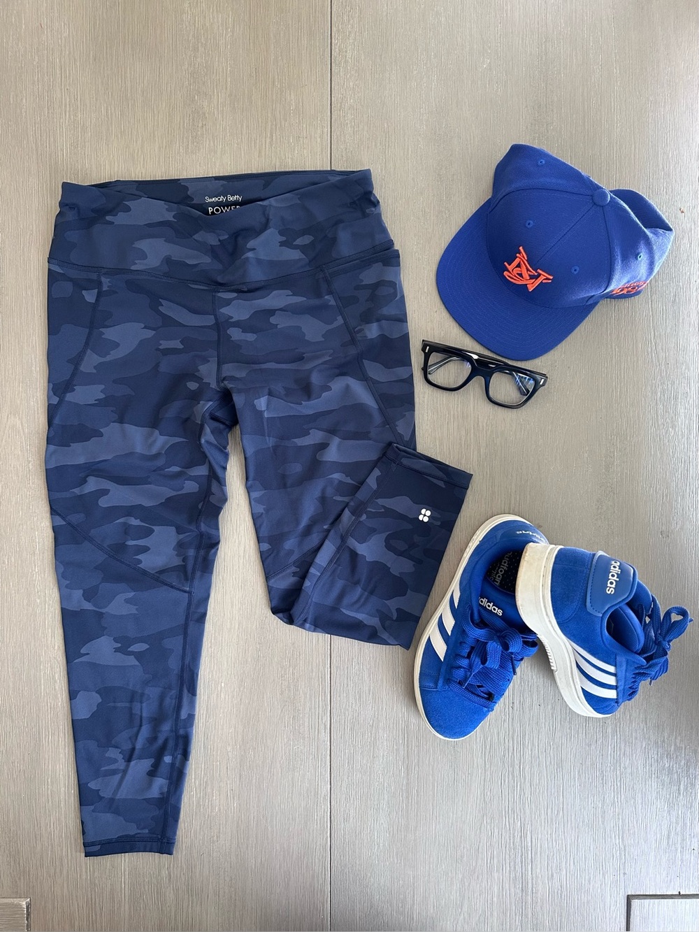Sweaty Betty Navy Camouflage Power Leggings